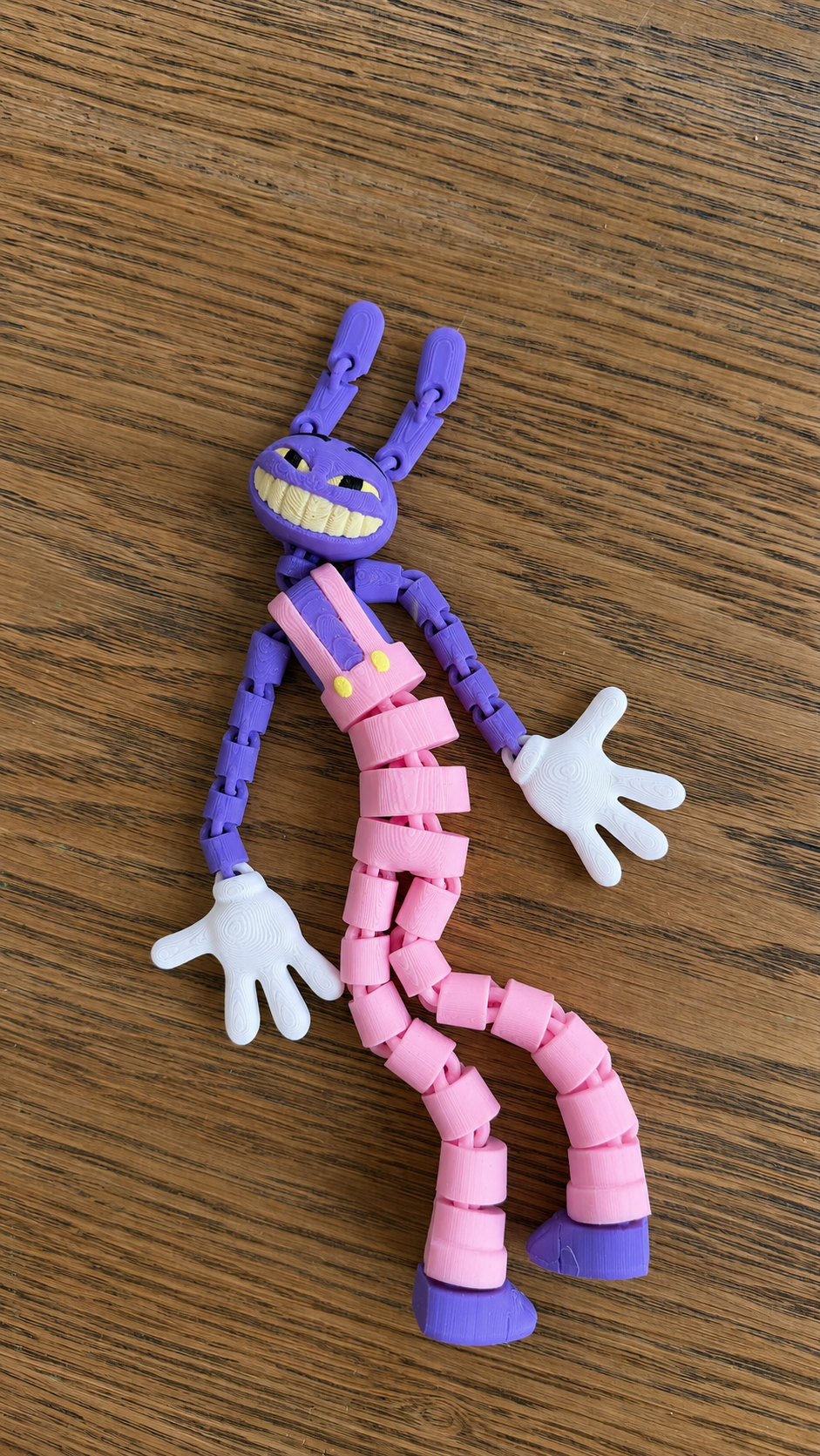 The Amazing Digital Circus Jax Articulated Figure – 3D Printed Flexi Toy – Posable Jax Collectible – Desk Buddy – Fan Gift