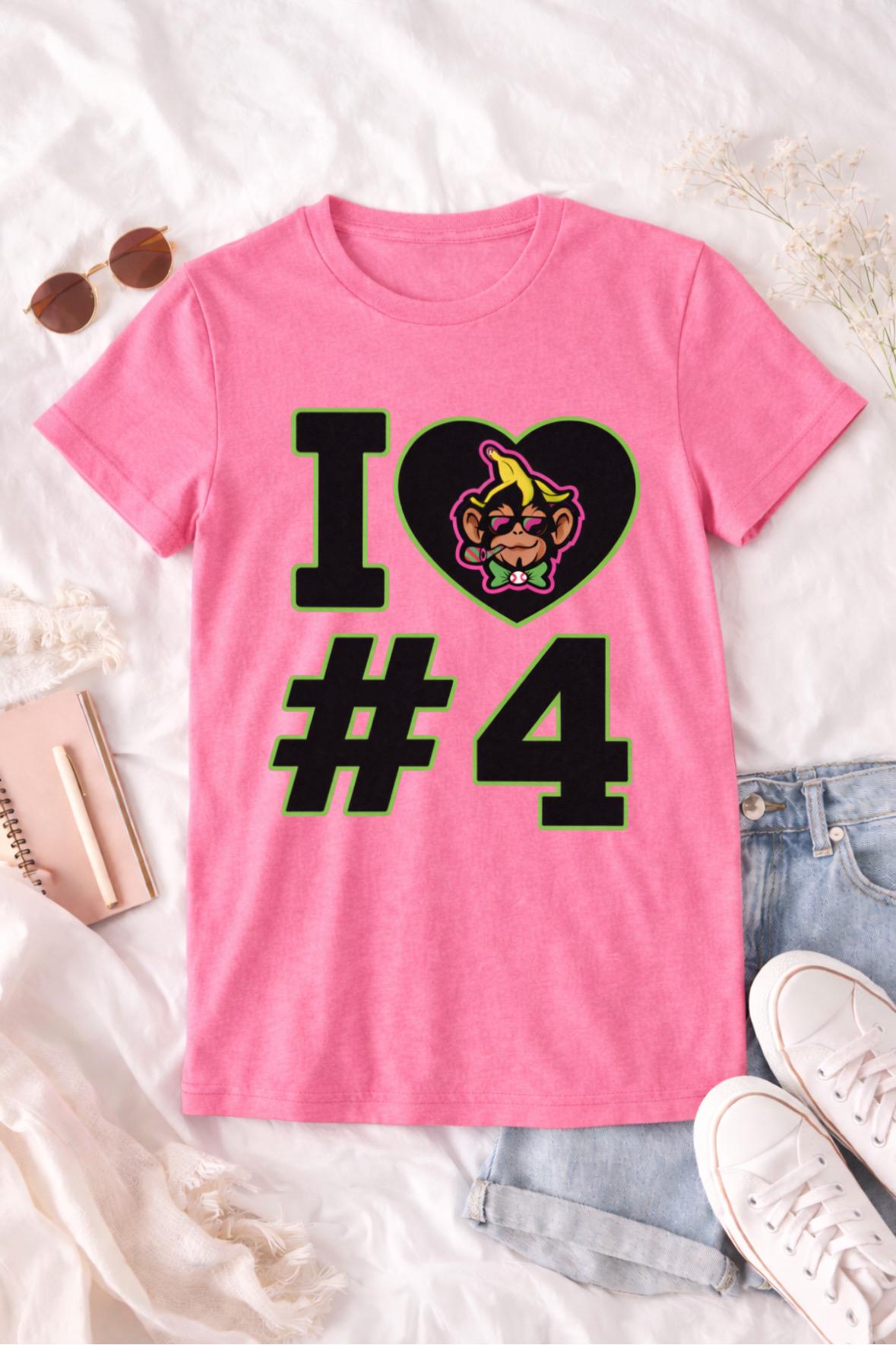 I Love Tanner Thomas #4 Savannah Bananas T-Shirt – Kids & Adults - MadJax Prints