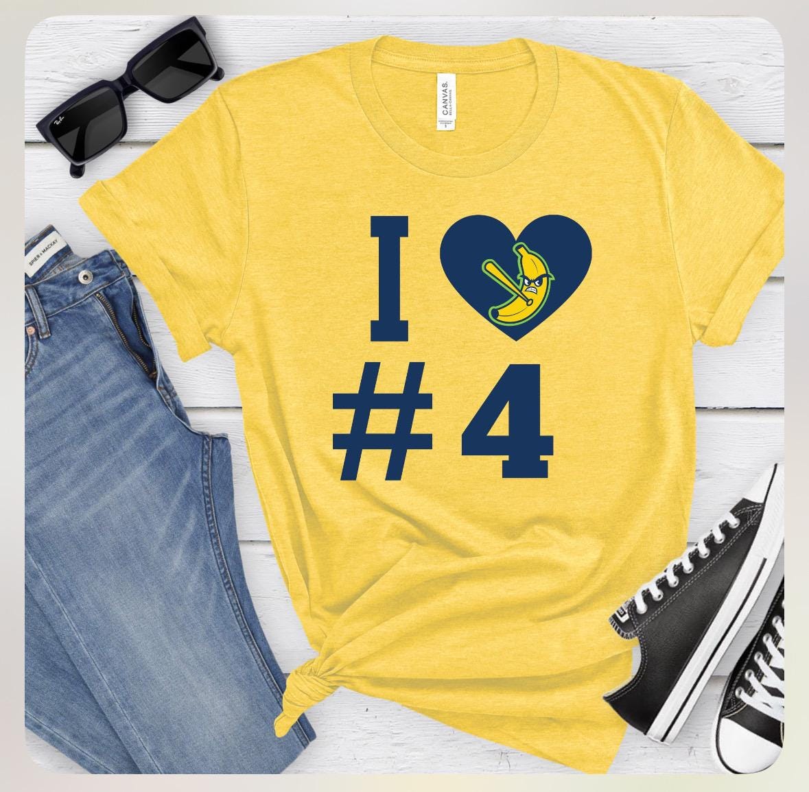 I Love KJ Jackson #4 Savannah Bananas T-Shirt – Kids & Adults - MadJax Prints