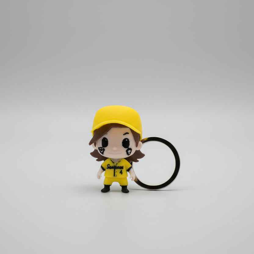KJ Jackson Keychain – Savannah Bananas Inspired 3D Printed Buddy – Baseball Fan Gift – 2” Tall - MadJax Prints
