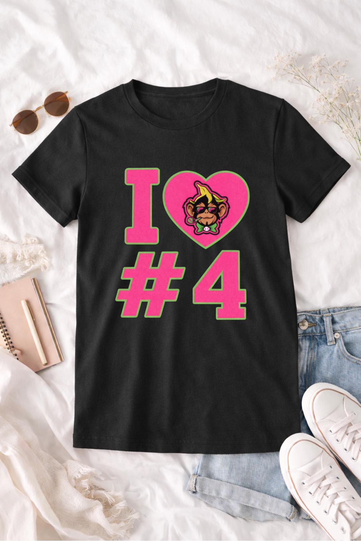 I Love Tanner Thomas #4 Savannah Bananas T-Shirt – Kids & Adults - MadJax Prints