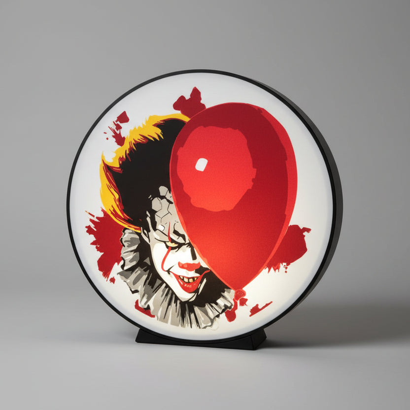 Pennywise 3D Printed Light Box with LED Lights – Creepy Horror Clown Decor - MadJax Prints