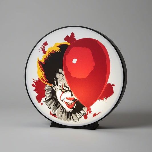 Pennywise 3D Printed Light Box with LED Lights – Creepy Horror Clown Decor - MadJax Prints