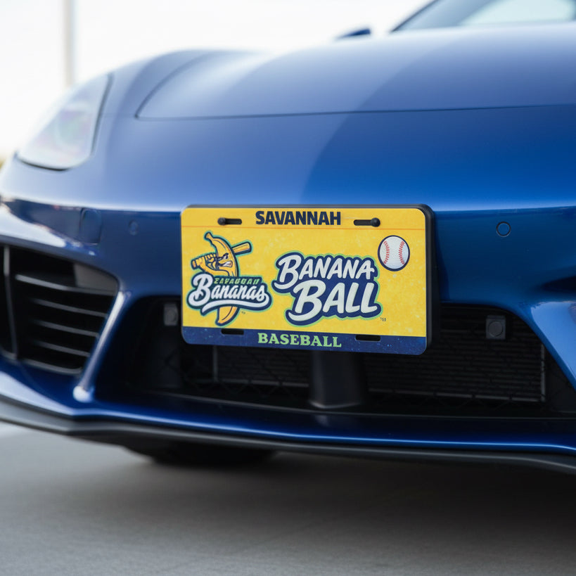 Banana Ball License Plate - Standard Size Novelty Design - MadJax Prints