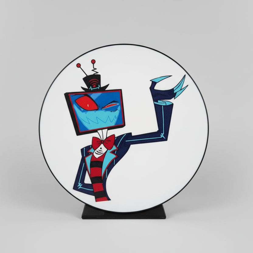 Vox Inspired LED Light Box. Hazbin Hotel Fan Art Decor. - MadJax Prints