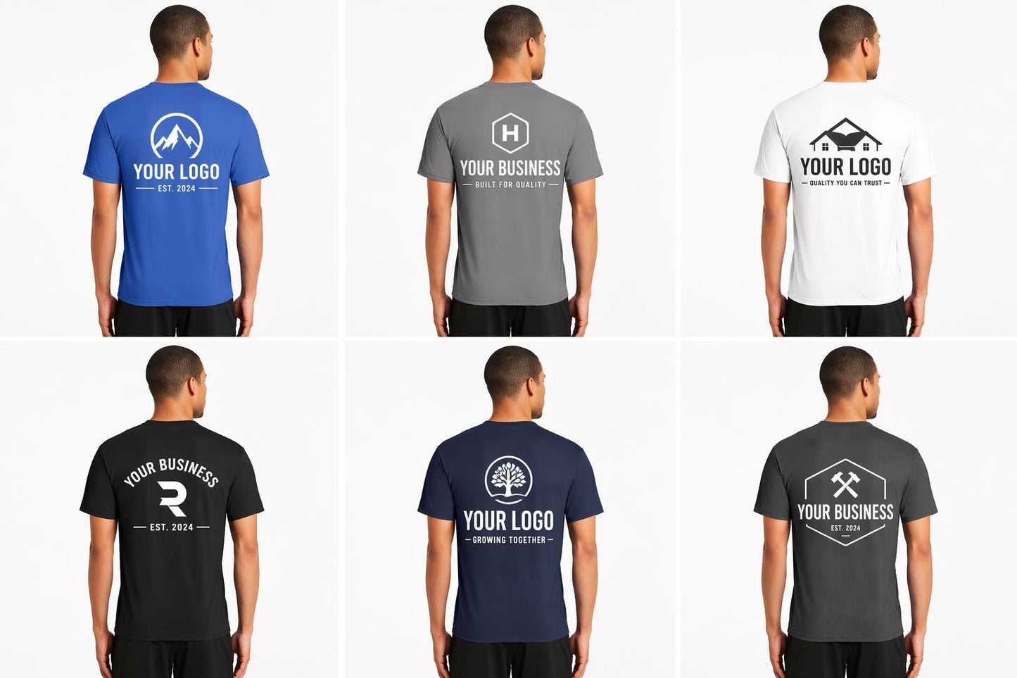 Custom logo shirts for business, company shirts, and team apparel