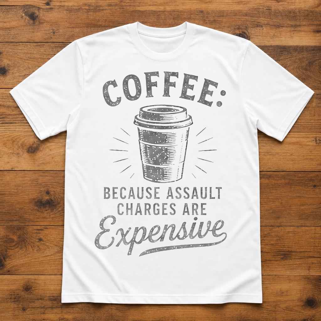 Funny Coffee Lover Graphic Tee, Sarcastic Office Humor T-Shirt, Coworker Gift