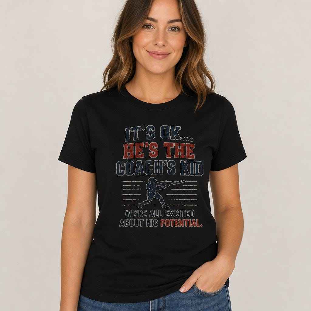 Funny Baseball Mom Shirt, Coach's Kid Tee, Sports Parent Gift, Unisex Graphic T-Shirt