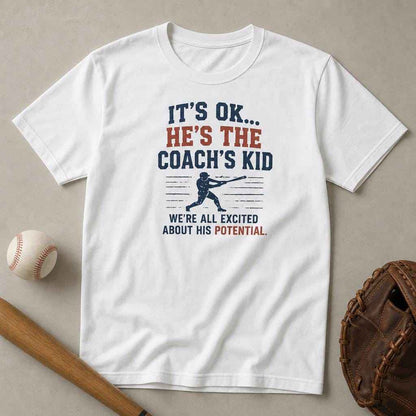 Funny Baseball Mom Shirt, Coach's Kid Tee, Sports Parent Gift, Unisex Graphic T-Shirt