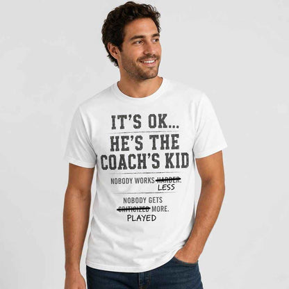 Coach's Kid Shirt, Funny Baseball Youth Sports Parent Tee