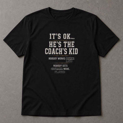 Coach's Kid Shirt, Funny Baseball Youth Sports Parent Tee