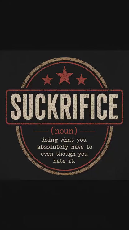 Suckrifice Definition Shirt, Retro Vintage Humor Graphic Tee